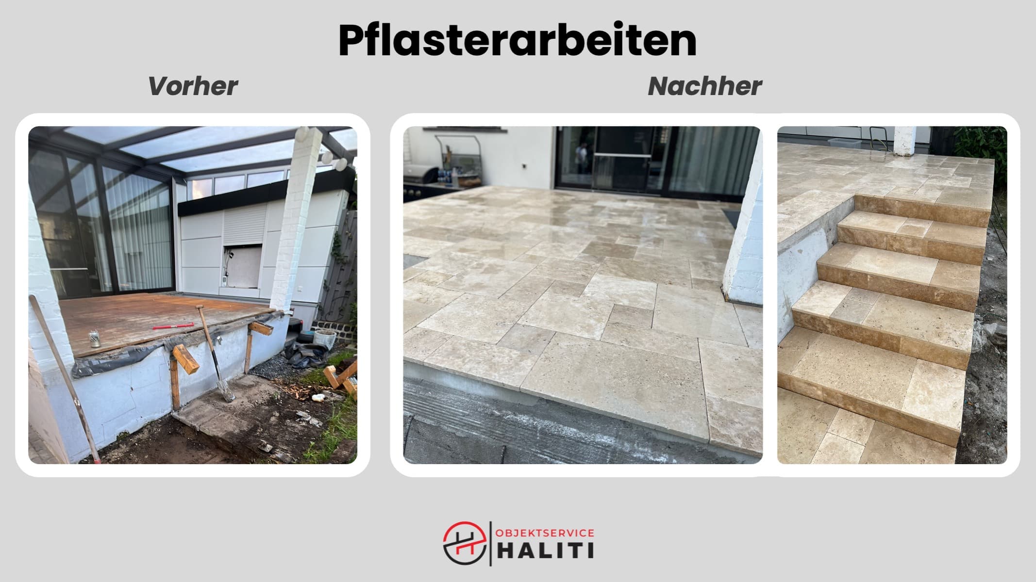 Pflasterarbeiten Terrasse haliti Objektservice Weeze – Gartenlandschaftsbau